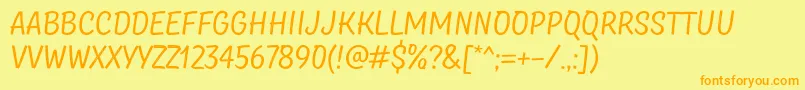 TtMastersDemoBirdsRegular Font – Orange Fonts on Yellow Background