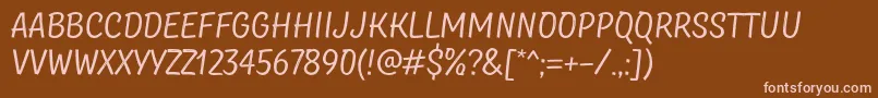TtMastersDemoBirdsRegular Font – Pink Fonts on Brown Background