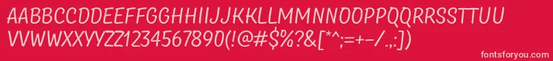 TtMastersDemoBirdsRegular Font – Pink Fonts on Red Background