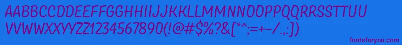 TtMastersDemoBirdsRegular Font – Purple Fonts on Blue Background