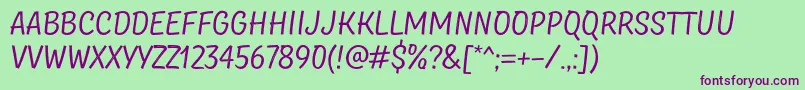 TtMastersDemoBirdsRegular Font – Purple Fonts on Green Background