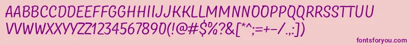TtMastersDemoBirdsRegular Font – Purple Fonts on Pink Background