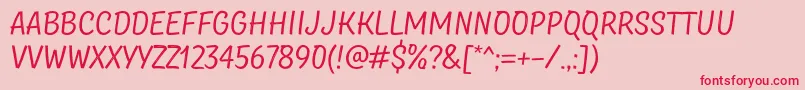TtMastersDemoBirdsRegular-Schriftart – Rote Schriften auf rosa Hintergrund
