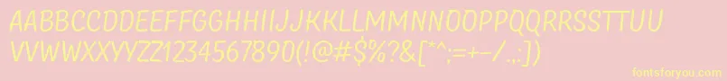 TtMastersDemoBirdsRegular Font – Yellow Fonts on Pink Background