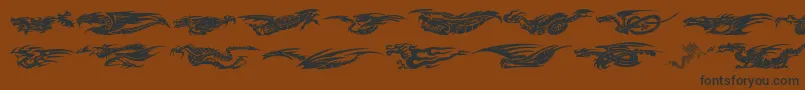DragonsTfb Font – Black Fonts on Brown Background