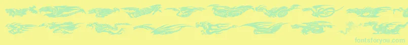 DragonsTfb Font – Green Fonts on Yellow Background