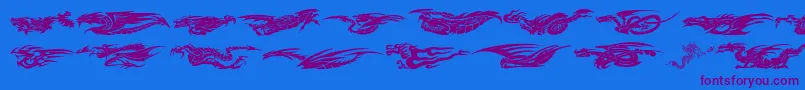 DragonsTfb Font – Purple Fonts on Blue Background