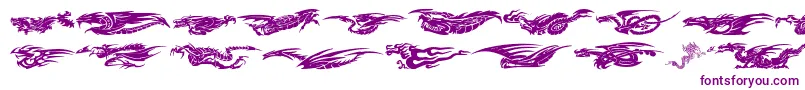 DragonsTfb Font – Purple Fonts on White Background