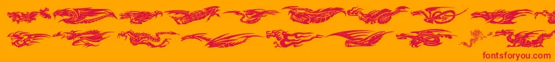 Шрифт DragonsTfb – красные шрифты на оранжевом фоне