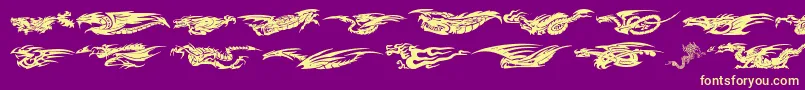 DragonsTfb Font – Yellow Fonts on Purple Background