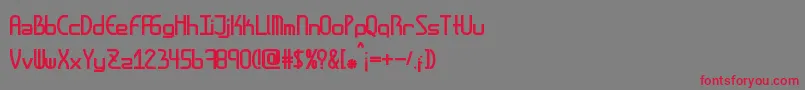 Amplitudesbold Font – Red Fonts on Gray Background