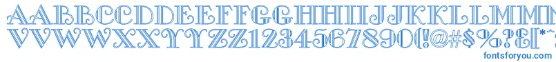 GalleriaHo Font – Blue Fonts on White Background