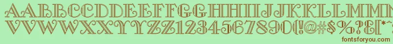 GalleriaHo Font – Brown Fonts on Green Background