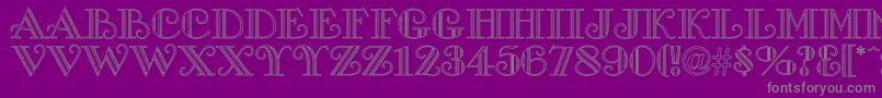 GalleriaHo Font – Gray Fonts on Purple Background