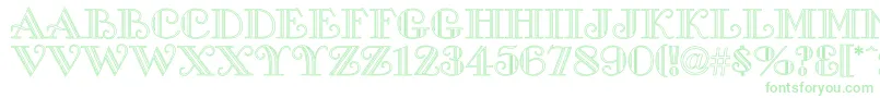 GalleriaHo Font – Green Fonts on White Background