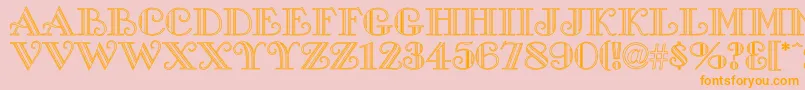 GalleriaHo Font – Orange Fonts on Pink Background