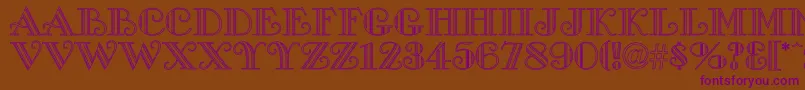 GalleriaHo Font – Purple Fonts on Brown Background