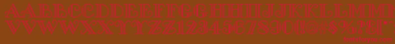 GalleriaHo Font – Red Fonts on Brown Background