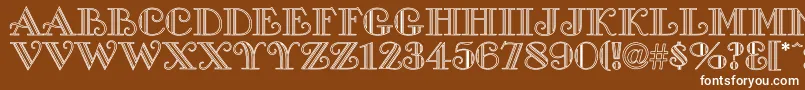 GalleriaHo Font – White Fonts on Brown Background