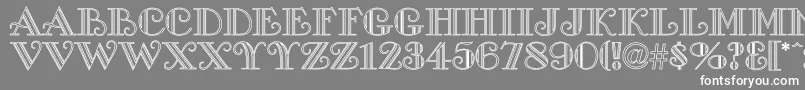 GalleriaHo Font – White Fonts on Gray Background