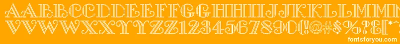 GalleriaHo Font – White Fonts on Orange Background