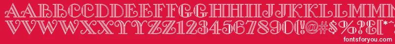 GalleriaHo Font – White Fonts on Red Background