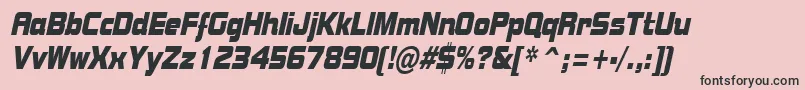 Шрифт BolstercondensedItalic – чёрные шрифты на розовом фоне