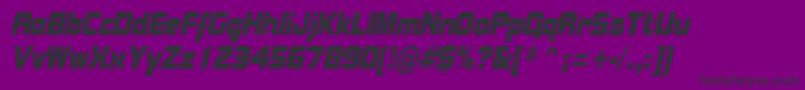 BolstercondensedItalic Font – Black Fonts on Purple Background