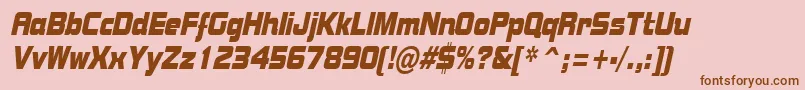 BolstercondensedItalic Font – Brown Fonts on Pink Background