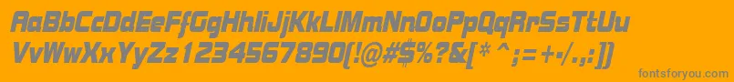 BolstercondensedItalic Font – Gray Fonts on Orange Background