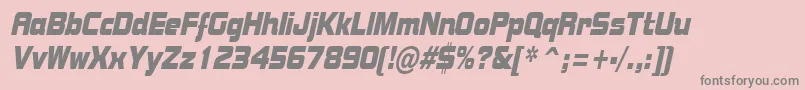 BolstercondensedItalic Font – Gray Fonts on Pink Background