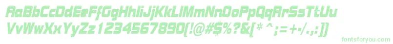 BolstercondensedItalic-Schriftart – Grüne Schriften