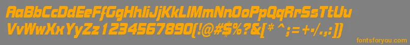 BolstercondensedItalic Font – Orange Fonts on Gray Background