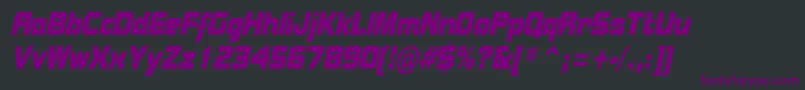 BolstercondensedItalic Font – Purple Fonts on Black Background