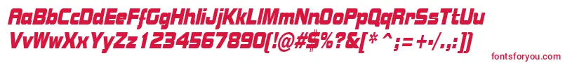 BolstercondensedItalic Font – Red Fonts on White Background