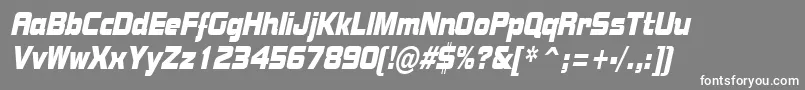 BolstercondensedItalic Font – White Fonts on Gray Background