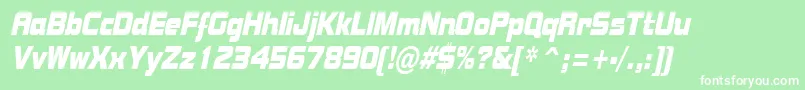 BolstercondensedItalic Font – White Fonts on Green Background