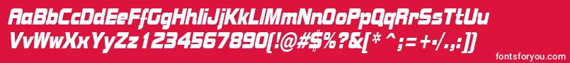 BolstercondensedItalic Font – White Fonts on Red Background