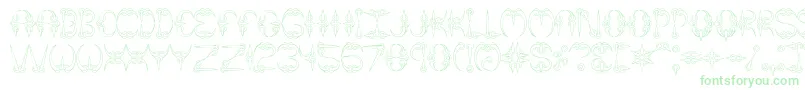 Claw1Brk-Schriftart – Grüne Schriften auf weißem Hintergrund