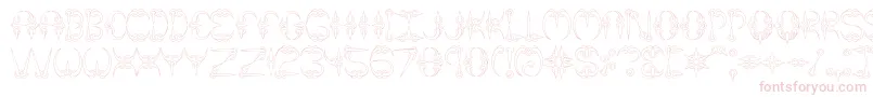 Claw1Brk-Schriftart – Rosa Schriften auf weißem Hintergrund