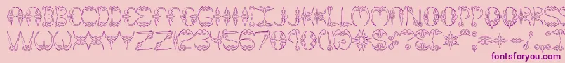 Claw1Brk Font – Purple Fonts on Pink Background