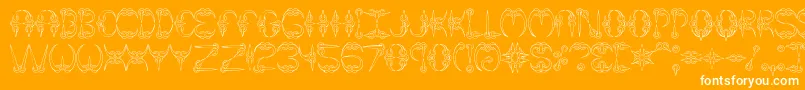 Claw1Brk Font – White Fonts on Orange Background