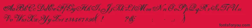 Selfish Font – Black Fonts on Red Background