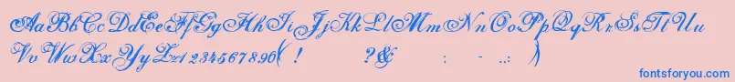 Selfish Font – Blue Fonts on Pink Background