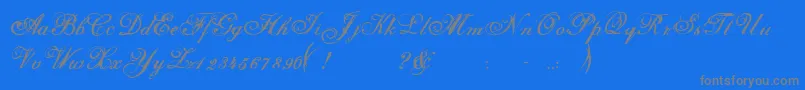 Selfish-Schriftart – Graue Schriften auf blauem Hintergrund