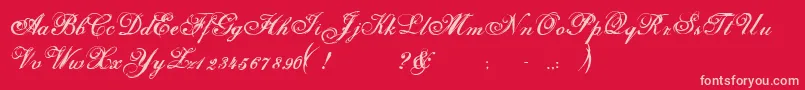 Selfish Font – Pink Fonts on Red Background