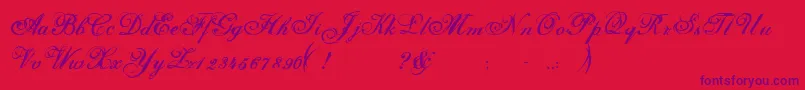 Selfish Font – Purple Fonts on Red Background