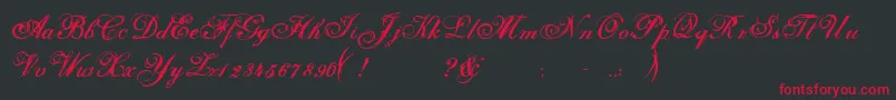 Selfish Font – Red Fonts on Black Background