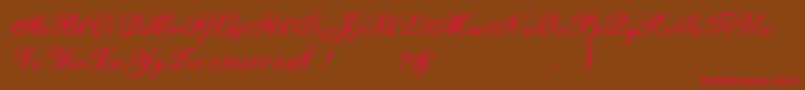 Selfish Font – Red Fonts on Brown Background