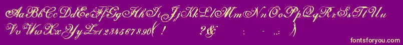 Selfish Font – Yellow Fonts on Purple Background